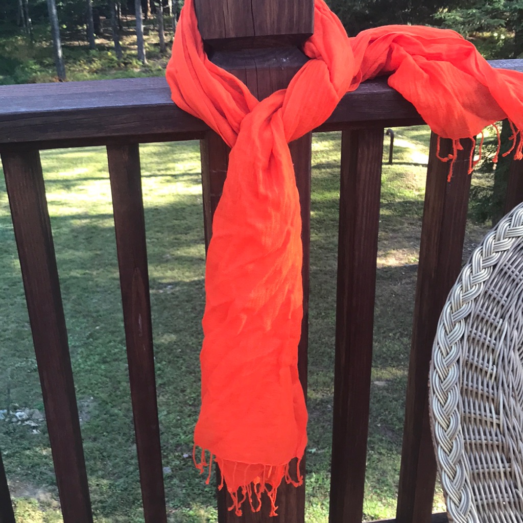 Orange Cashmere Scarf